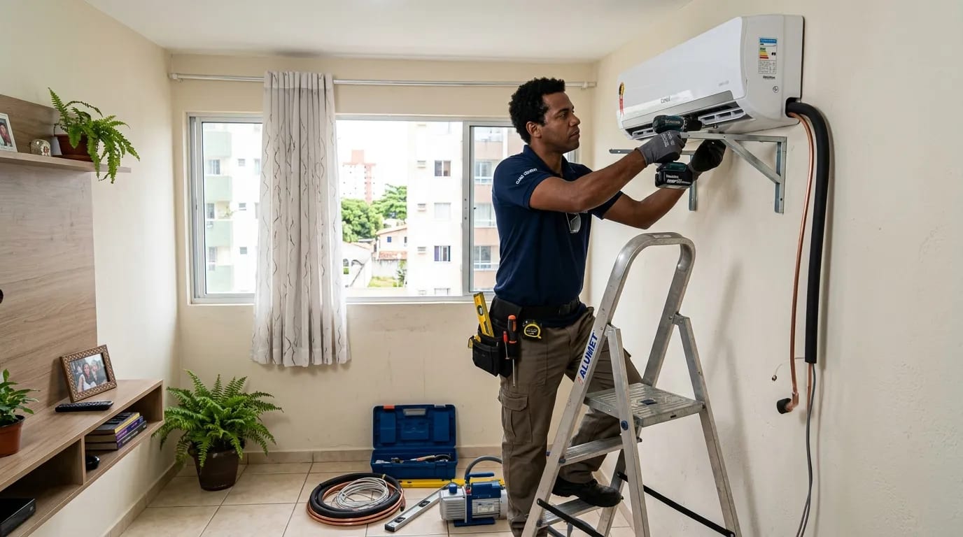 Instalação de ar-condicionado split em Teresina‑PI