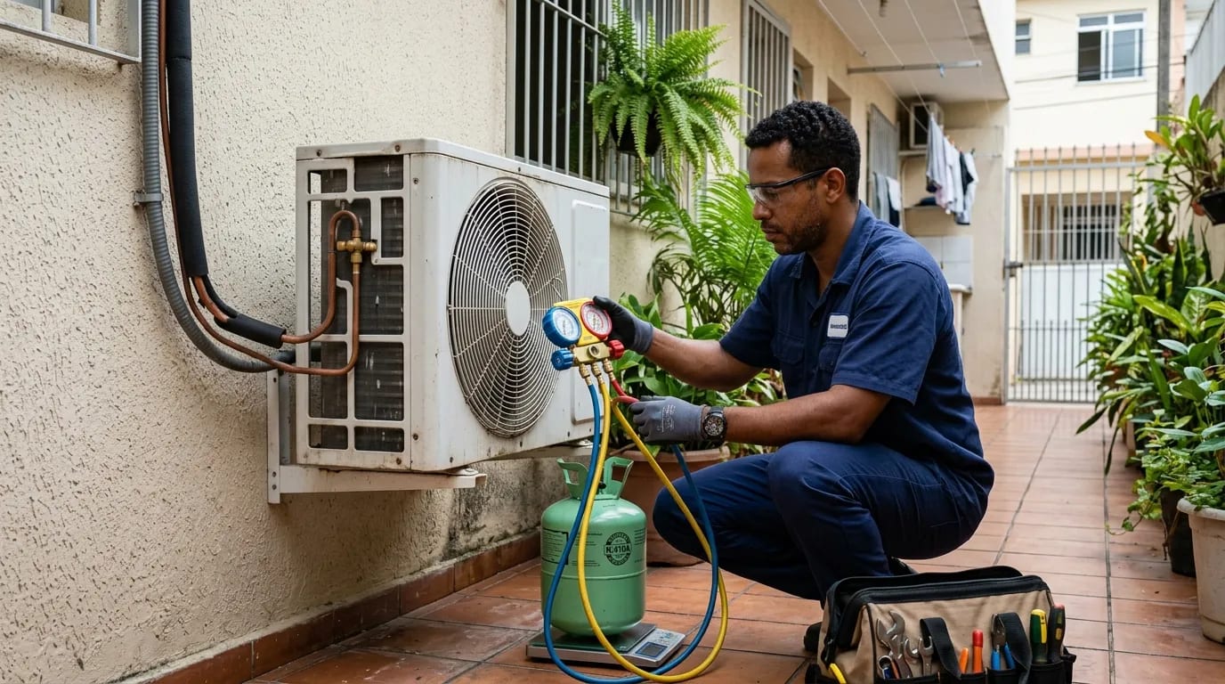 Instalação da condensadora em Teresina‑PI