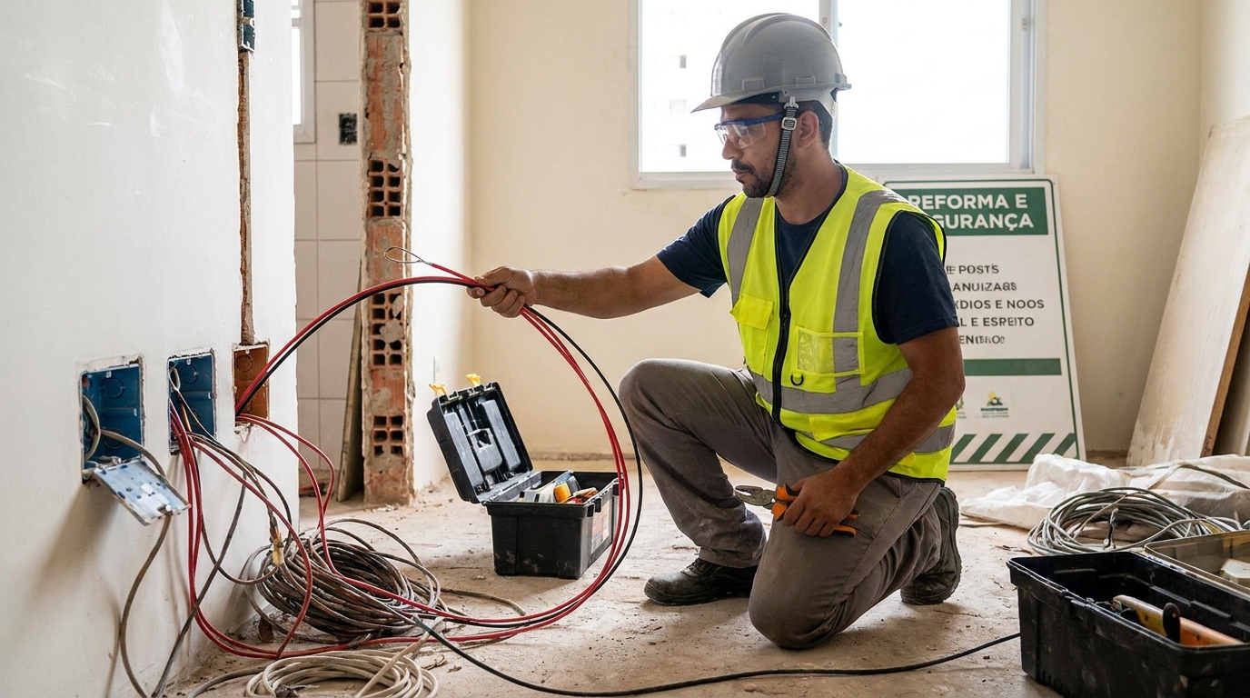 Substituição de fios antigos em Teresina‑PI